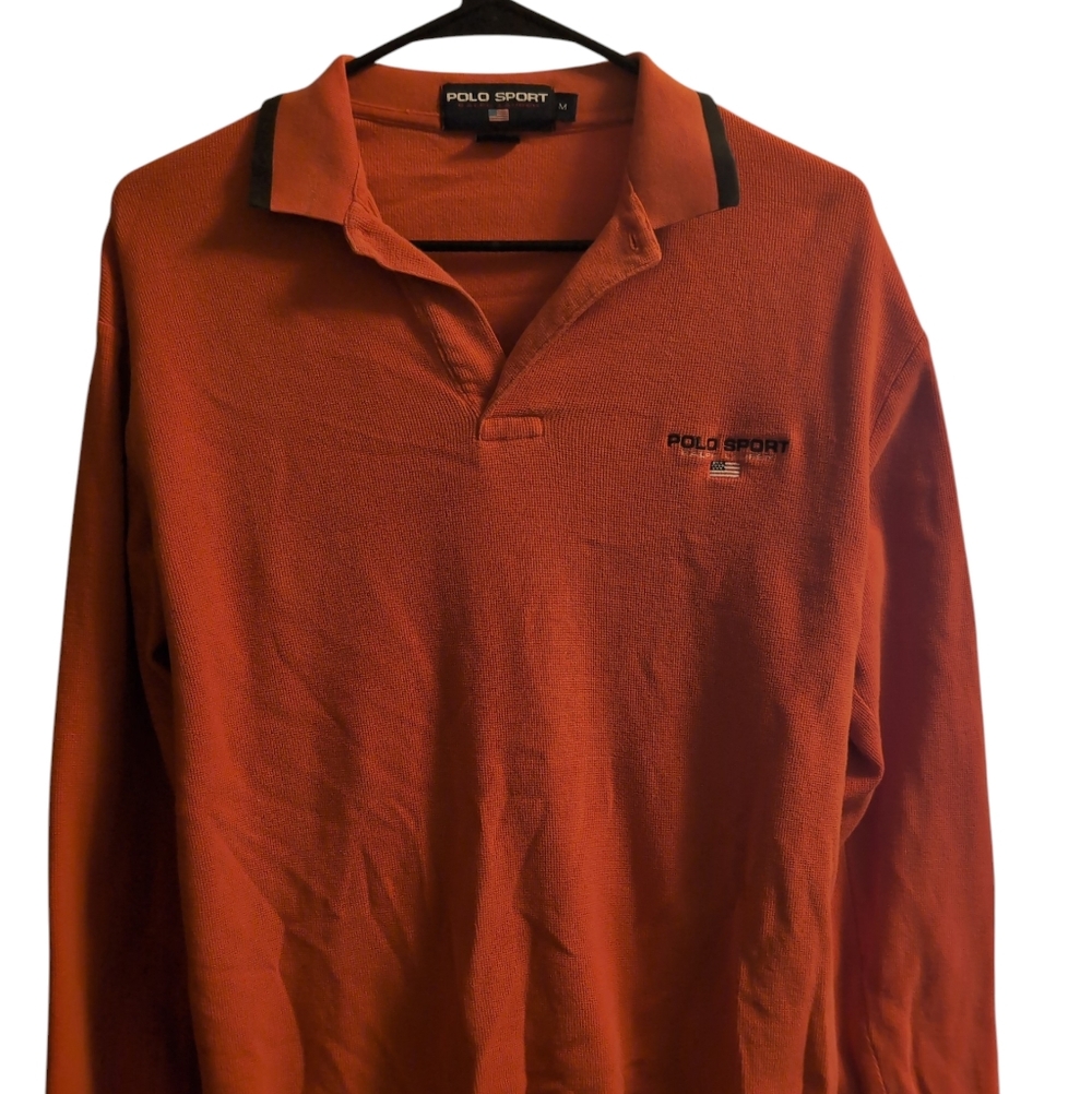 Polo Sport by Ralph Lauren Men's Rust Long Sleeve Polo